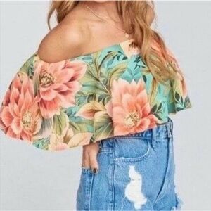 Show Me Your Mumu sz Small Heidi ruffle crop top